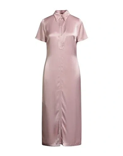 Pinko Woman Midi Dress Pink Size 8 Acetate, Polyester