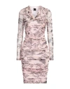 Pinko Woman Midi Dress Pink Size L Polyamide In Pink