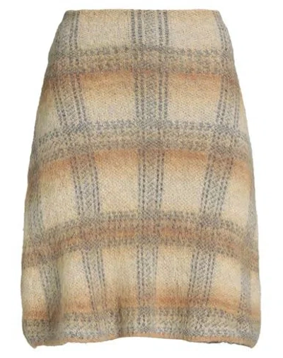 Pinko Woman Midi Skirt Beige Size Onesize Polyamide, Wool, Mohair Wool In Sand