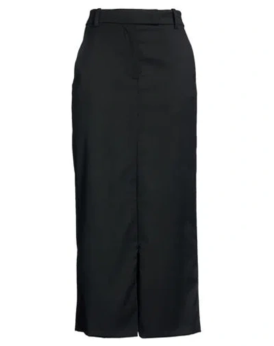 Pinko Woman Midi Skirt Black Size 2 Wool, Polyester, Viscose, Elastane