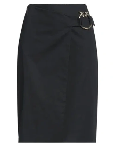 Pinko Woman Midi Skirt Black Size 2 Cotton, Elastane