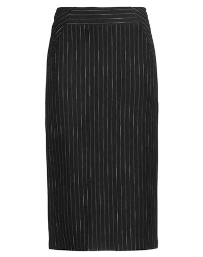 Pinko Woman Midi Skirt Black Size 4 Polyamide, Viscose, Elastane, Cotton
