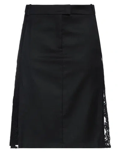 Pinko Woman Midi Skirt Black Size 4 Wool, Polyester, Viscose, Elastane, Acrylic