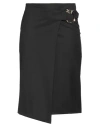 Pinko Love Birds Buckle Pencil Skirt In Black