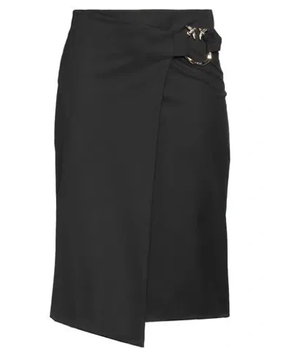 PINKO PINKO WOMAN MIDI SKIRT BLACK SIZE 6 POLYESTER, VISCOSE, ELASTANE