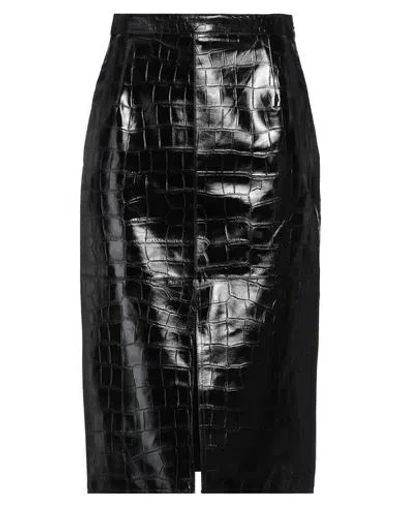 Pinko Woman Midi Skirt Black Size 8 Polyester, Polyurethane