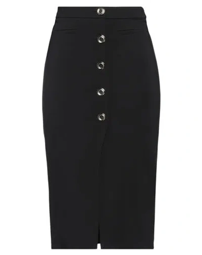 Pinko Woman Midi Skirt Black Size 8 Viscose, Polyamide, Elastane In Brown