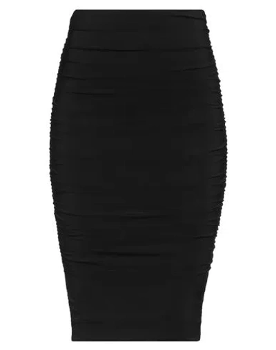 Pinko Woman Midi Skirt Black Size M Viscose, Elastane