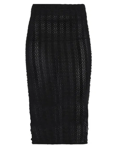 Pinko Woman Midi Skirt Black Size S Cotton, Polyamide, Elastane