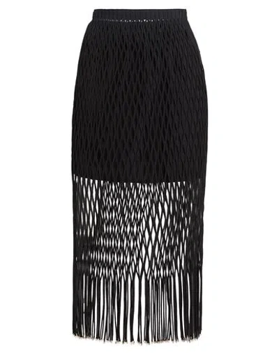 Pinko Woman Midi Skirt Black Size S Polyester, Metal