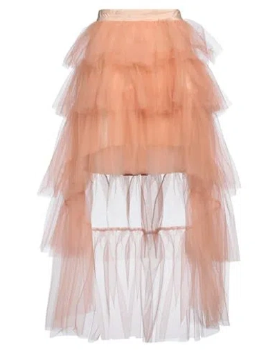 Pinko Woman Midi Skirt Blush Size 6 Polyester