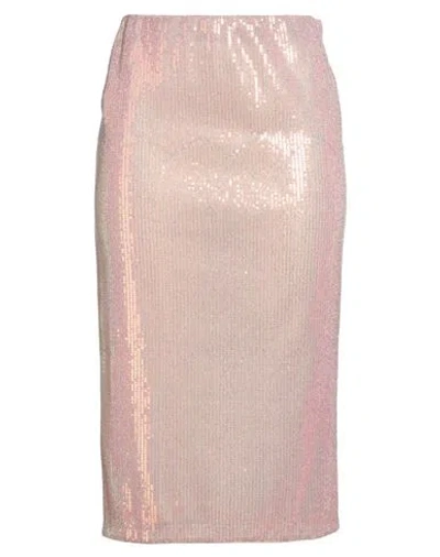 Pinko Woman Midi Skirt Blush Size L Polyester