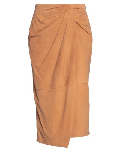 Pinko Midi Skirts In Beige