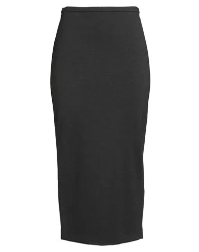 Pinko Woman Midi Skirt Charcoal Size 10 Viscose, Nylon, Elastane In Gray