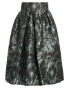 Pinko Woman Midi Skirt Dark Green Size 4 Polyester, Metallic Fiber, Polyamide In Green
