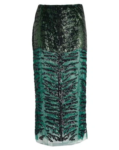 Pinko Woman Midi Skirt Emerald Green Size 4 Nylon, Polyester