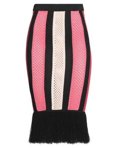Pinko Woman Midi Skirt Fuchsia Size Xs Viscose, Polyamide In Multi