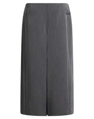 Pinko Woman Midi Skirt Grey Size 8 Polyester, Viscose, Elastane In Gray