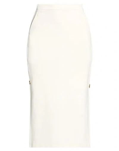 Pinko Woman Midi Skirt Ivory Size 4 Viscose, Polyamide, Elastane In White
