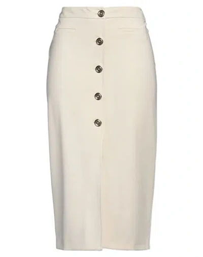Pinko Woman Midi Skirt Ivory Size 8 Viscose, Polyamide, Elastane In White