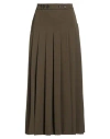 Pinko Woman Midi Skirt Military Green Size 8 Polyester, Viscose, Elastane In Green