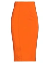 Pinko Woman Midi Skirt Orange Size 4 Polyamide, Viscose, Elastane In Orange