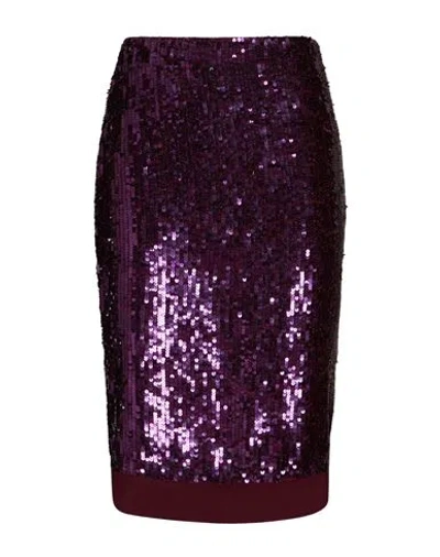 Pinko Woman Midi Skirt Plum Size 6 Polyester In Purple