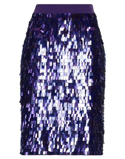Pinko Woman Midi Skirt Purple Size 6 Polyester