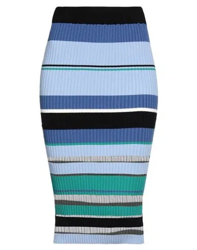 Pinko Woman Midi Skirt Slate Blue Size M Viscose, Polyester, Polyamide In Multi