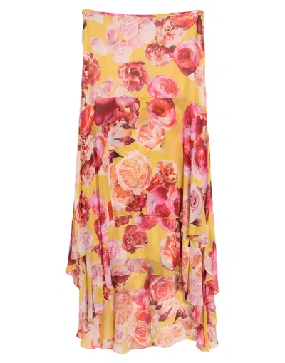 Pinko Long Skirts In Yellow
