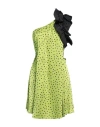 Pinko Woman Mini Dress Lime Green Size 2 Polyester, Elastane In Green