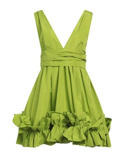 Pinko Woman Mini Dress Acid Green Size 6 Polyester