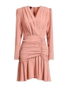 Pinko Woman Mini Dress Antique Rose Size 4 Silk In Pink