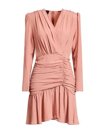 Pinko Woman Mini Dress Antique Rose Size 4 Silk