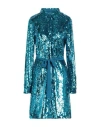 Pinko Woman Mini Dress Azure Size 4 Polyester