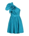 Pinko Woman Mini Dress Azure Size 4 Polyester In Blue