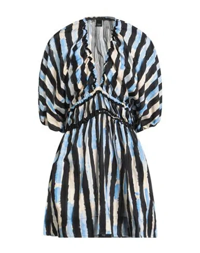 Pinko Woman Mini Dress Azure Size 4 Viscose In Black