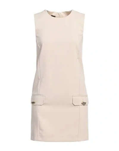 Pinko Woman Mini Dress Beige Size 4 Polyester, Viscose, Elastane