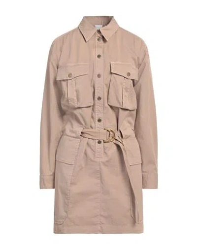 Pinko Woman Mini Dress Beige Size 6 Cotton, Elastane In Neutral
