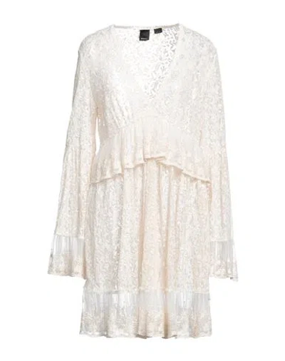 Pinko Woman Mini Dress Beige Size 6 Cotton, Viscose