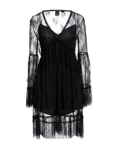 Pinko Woman Mini Dress Black Size 10 Polyamide, Viscose, Polyester
