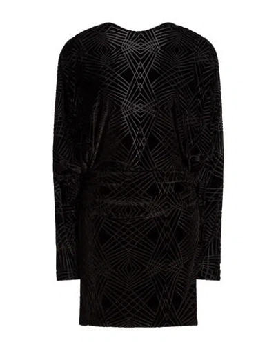 Pinko Woman Mini Dress Black Size 10 Polyester, Nylon, Elastane, Brass
