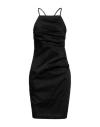 Pinko Woman Mini Dress Black Size 2 Cotton, Polyamide, Elastane