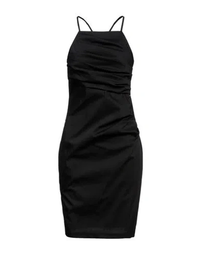 Pinko Woman Mini Dress Black Size 2 Cotton, Polyamide, Elastane