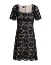 Pinko Woman Mini Dress Black Size 2 Cotton, Polyamide, Viscose