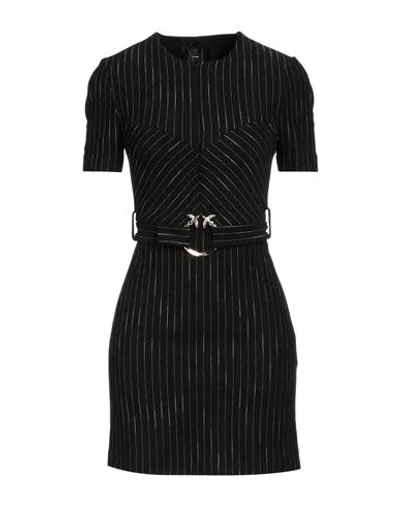 Pinko Woman Mini Dress Black Size 8 Polyamide, Viscose, Elastane, Cotton