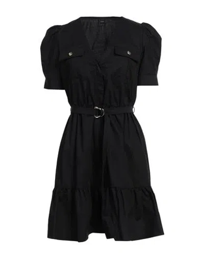 Pinko Woman Mini Dress Black Size 4 Cotton