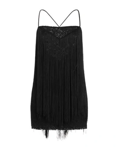 Pinko Woman Mini Dress Black Size 4 Polyamide, Viscose, Cotton, Acetate
