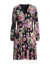 Pinko Woman Short Dress Black Size 6 Viscose In Black