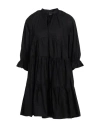 Pinko Woman Mini Dress Black Size 6 Cotton
